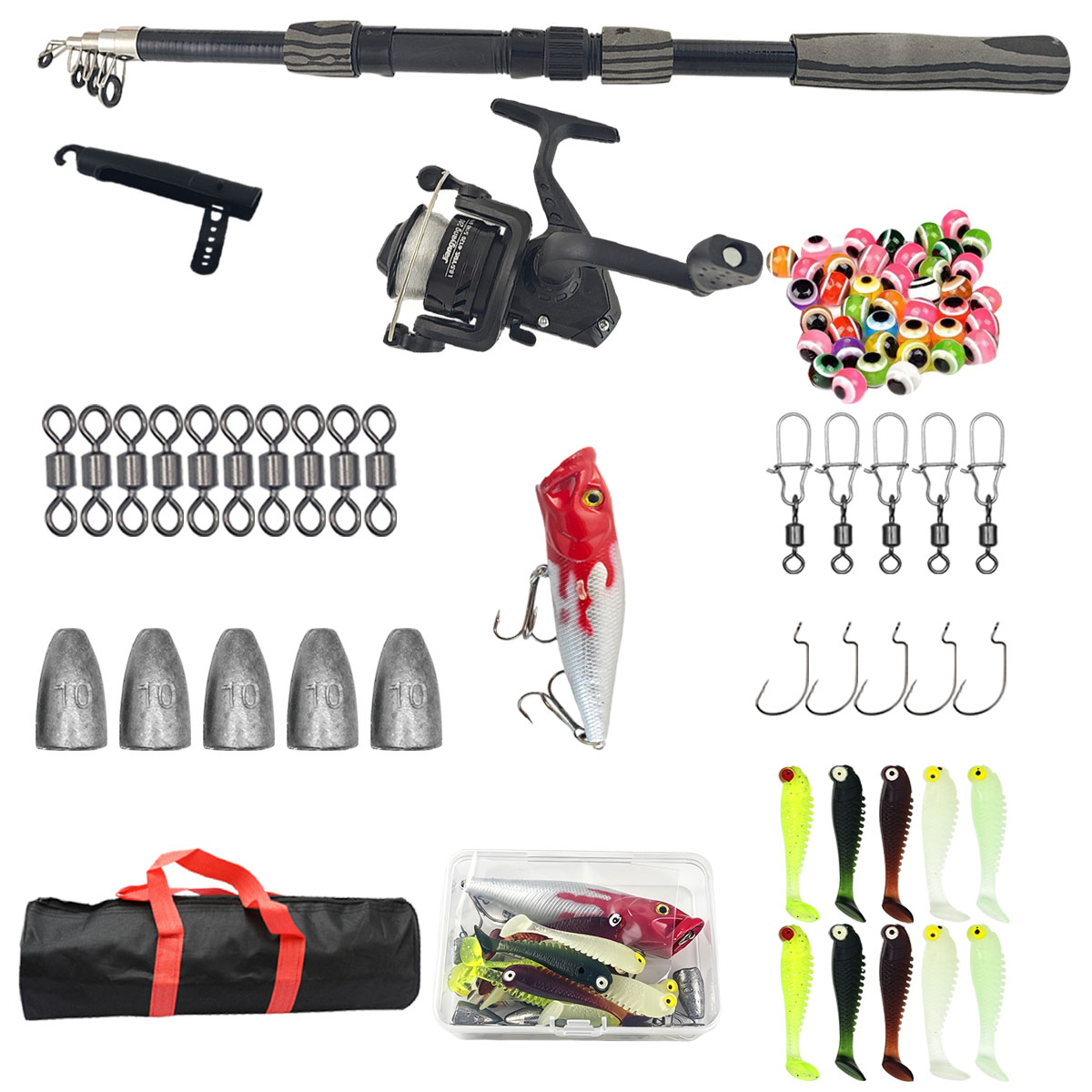 Fishing Line Spooler - Kit Canna da Pesca Telescopica Portatile